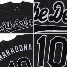 Laden Sie das Bild in den Galerie-Viewer, Custom Black White-Royal Authentic Baseball Jersey
