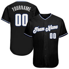 Laden Sie das Bild in den Galerie-Viewer, Custom Black White-Royal Authentic Baseball Jersey
