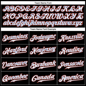 Custom Black White-Orange Authentic Baseball Jersey