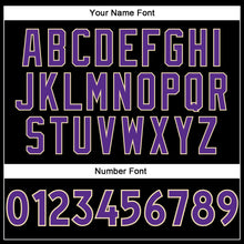 Load image into Gallery viewer, Custom Black Purple-Cream Authentic Baseball Jersey

