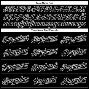 Custom Black White Pinstripe Black-White Authentic Baseball Jersey