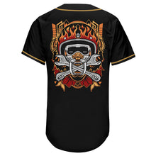 Загрузить изображение в средство просмотра галереи, Custom Black Black-Old Gold Authentic Skull Fashion Baseball Jersey
