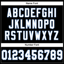 Laden Sie das Bild in den Galerie-Viewer, Custom Black White-Light Blue Mesh Authentic Football Jersey
