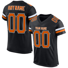 Load image into Gallery viewer, Custom Black Texas Orange-White Mesh Authentic Football Jersey
