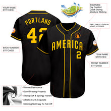 Загрузить изображение в средство просмотра галереи, Custom Black Gold Authentic Baseball Jersey
