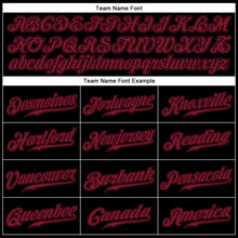 Laden Sie das Bild in den Galerie-Viewer, Custom Black Crimson Authentic Sleeveless Baseball Jersey
