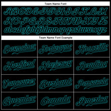 Load image into Gallery viewer, Custom Black Black-Teal Authentic Sleeveless Baseball Jersey
