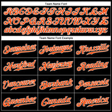 Laden Sie das Bild in den Galerie-Viewer, Custom Black Orange-White Authentic Sleeveless Baseball Jersey

