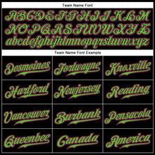 Load image into Gallery viewer, Custom Black Pink-Neon Green Authentic Sleeveless Baseball Jersey
