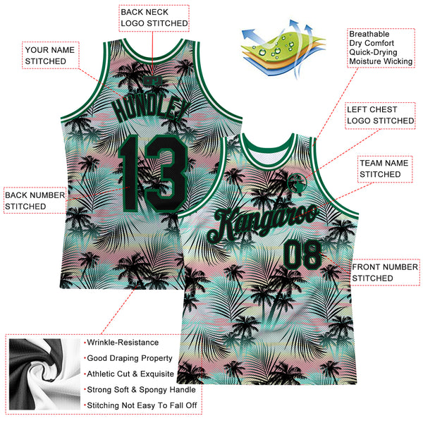 Cheap Custom Green Aqua-Black Round Neck Sublimation Basketball Suit Jersey  Free Shipping – CustomJerseysPro