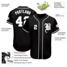 Laden Sie das Bild in den Galerie-Viewer, Custom Black White-Gray Authentic Baseball Jersey
