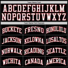Load image into Gallery viewer, Custom Black White-Red Authentic Throwback Basketball Jersey
