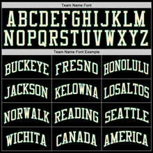 Load image into Gallery viewer, Custom Black Cream-Green Authentic Throwback Basketball Jersey

