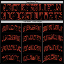 Load image into Gallery viewer, Custom Black Black-Orange Authentic Throwback Basketball Jersey
