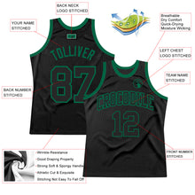 Загрузить изображение в средство просмотра галереи, Custom Black Black-Kelly Green Authentic Throwback Basketball Jersey
