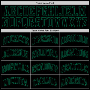 Custom Black Black-Kelly Green Authentic Throwback Basketball Jersey