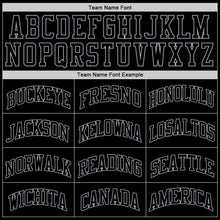 Load image into Gallery viewer, Custom Black Black-Gray Authentic Throwback Basketball Jersey

