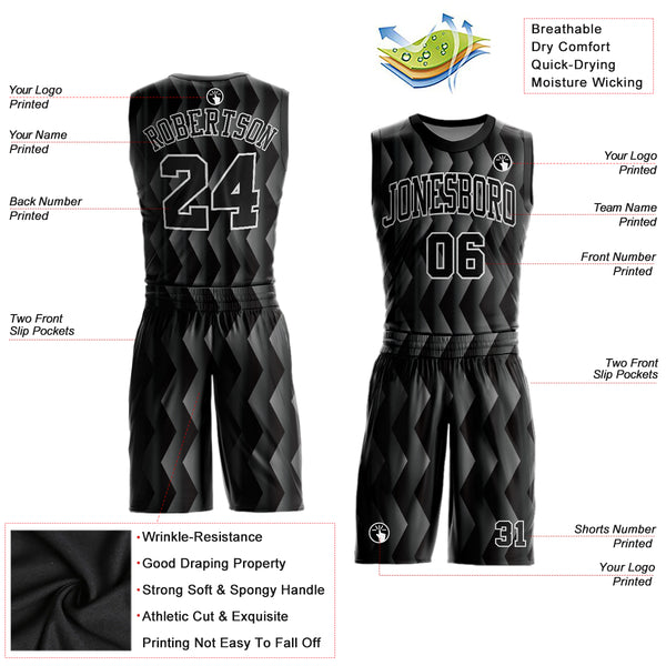 Cheap Custom Black Black-Gray Authentic Fade Fashion Basketball Jersey Free  Shipping – CustomJerseysPro