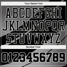 Load image into Gallery viewer, Custom Black Black-Gray Round Neck Sublimation Basketball Suit Jersey

