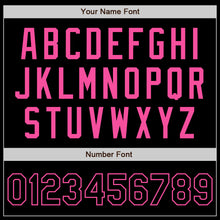 Загрузить изображение в средство просмотра галереи, Custom Black Black-Pink Authentic Baseball Jersey
