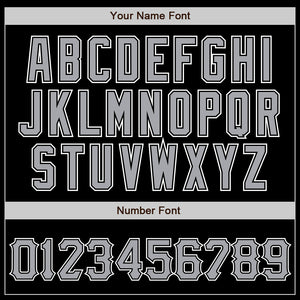 Custom Black Gray-White Authentic Baseball Jersey