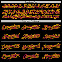 Load image into Gallery viewer, Custom Black Crimson-Gold Authentic Baseball Jersey
