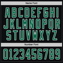 Laden Sie das Bild in den Galerie-Viewer, Custom Black Kelly Green-White Hockey Jersey
