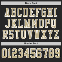 Laden Sie das Bild in den Galerie-Viewer, Custom Black Vegas Gold-White Mesh Authentic Football Jersey
