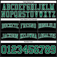Load image into Gallery viewer, Custom Stitched Black Kelly Green-White Football Pullover Sweatshirt Hoodie
