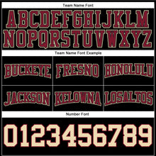 Load image into Gallery viewer, Custom Stitched Black Cream-Crimson Football Pullover Sweatshirt Hoodie
