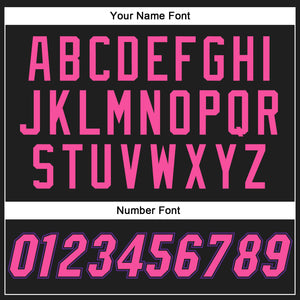 Custom Black Pink-Purple Authentic Baseball Jersey