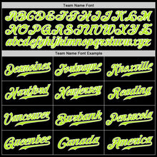 Load image into Gallery viewer, Custom Black Neon Green-White Authentic Baseball Jersey
