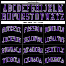 Загрузить изображение в средство просмотра галереи, Custom Black Purple-Gray Authentic Throwback Basketball Jersey
