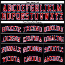 Загрузить изображение в средство просмотра галереи, Custom Black Red-Royal Authentic Throwback Basketball Jersey

