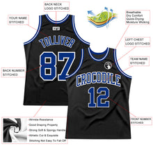 Загрузить изображение в средство просмотра галереи, Custom Black Royal-White Authentic Throwback Basketball Jersey
