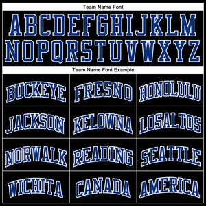 Custom Black Royal-White Authentic Throwback Basketball Jersey