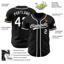 Load image into Gallery viewer, Custom Black White Authentic Baseball Jersey
