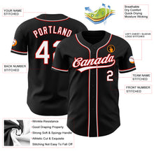 Charger l&#39;image dans la galerie, Custom Black White-Red Authentic Baseball Jersey
