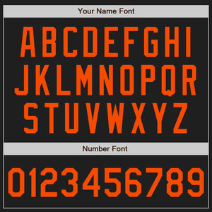 Custom Black Orange Authentic Baseball Jersey
