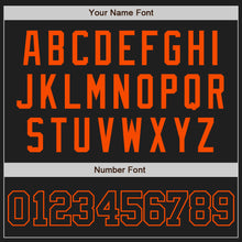 Загрузить изображение в средство просмотра галереи, Custom Black Black-Orange Authentic Baseball Jersey
