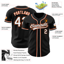 Laden Sie das Bild in den Galerie-Viewer, Custom Black White-Orange Authentic Baseball Jersey
