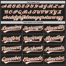Laden Sie das Bild in den Galerie-Viewer, Custom Black White-Orange Authentic Baseball Jersey
