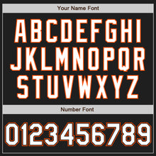 Laden Sie das Bild in den Galerie-Viewer, Custom Black White-Orange Authentic Baseball Jersey
