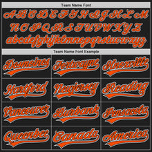 Load image into Gallery viewer, Custom Black Orange-White Authentic Baseball Jersey
