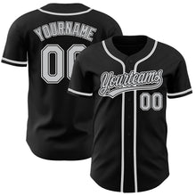 Загрузить изображение в средство просмотра галереи, Custom Black Gray-White Authentic Baseball Jersey
