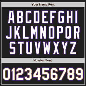 Custom Black White Old Gold-Purple Authentic Baseball Jersey