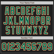 Laden Sie das Bild in den Galerie-Viewer, Custom Black Kelly Green-Orange Authentic Baseball Jersey
