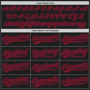 Custom Black Crimson Authentic Baseball Jersey