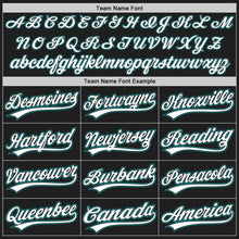 Charger l&#39;image dans la galerie, Custom Black White-Teal Authentic Baseball Jersey
