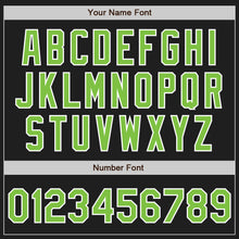 Load image into Gallery viewer, Custom Black Neon Green-White Authentic Baseball Jersey

